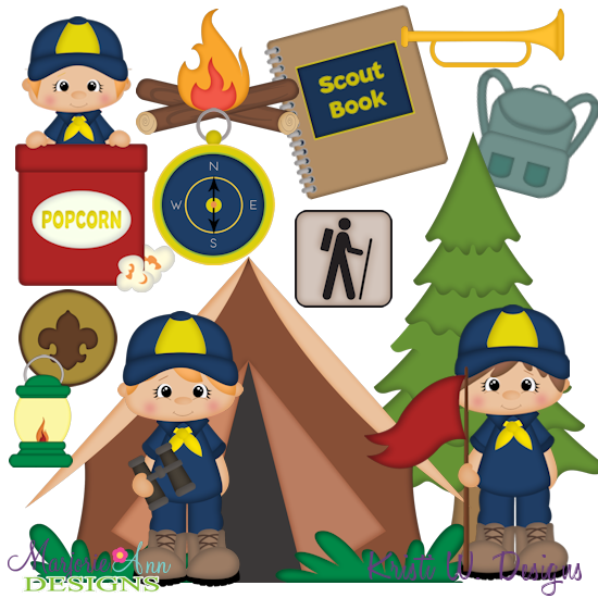 Scout Boys SVG Cutting Files Includes Clipart - Click Image to Close
